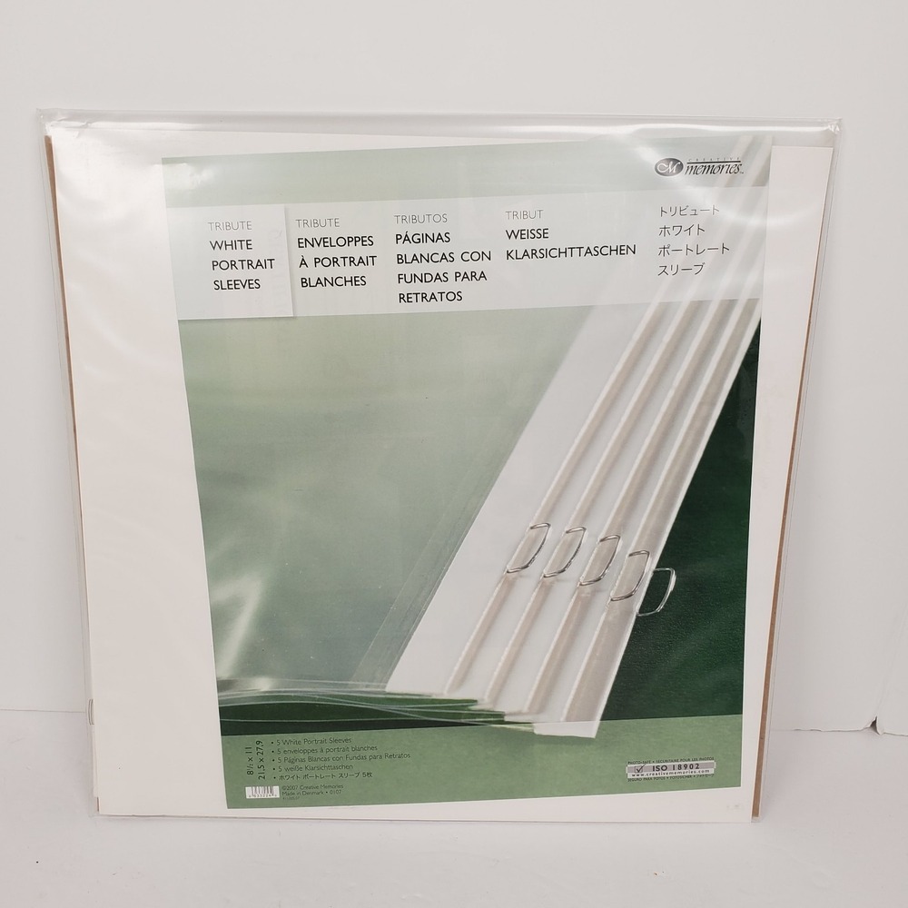 Creative Memories Tribute White Portrait Sleeves 8.5x11